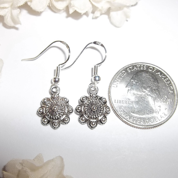 Small Silver Boho Earring Set Jewelry Women Minimalist Style Dangle Drop 1575 - Picture 2 of 9